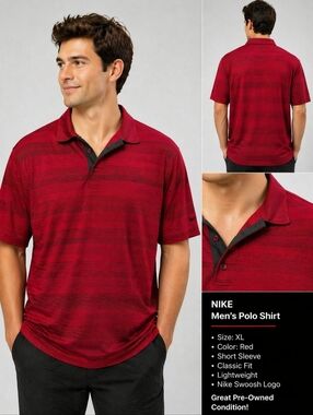 Men's Red Polo Shirt - Nike